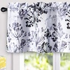image:imageDriftAway Acacia Floral Blossom Watercolor Printed 100 Percent Blackout Thermal Insulated Window Curtain Valance Rod Pocket Single 52 Inch by 24 Inch Plus 2 Inch Header GrayGrey