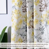 image:imageDriftAway Acacia Floral Blossom Watercolor Printed 100 Percent Blackout Thermal Insulated Window Curtain Valance Rod Pocket Single 52 Inch by 24 Inch Plus 2 Inch Header GrayYellow