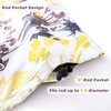 image:imageDriftAway Acacia Floral Blossom Watercolor Printed 100 Percent Blackout Thermal Insulated Window Curtain Valance Rod Pocket Single 52 Inch by 24 Inch Plus 2 Inch Header GrayYellow