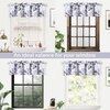 image:imageDriftAway Acacia Floral Blossom Watercolor Printed 100 Percent Blackout Thermal Insulated Window Curtain Valance Rod Pocket Single 52 Inch by 24 Inch Plus 2 Inch Header GrayGrey