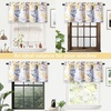 image:imageDriftAway Acacia Floral Blossom Watercolor Printed 100 Percent Blackout Thermal Insulated Window Curtain Valance Rod Pocket Single 52 Inch by 24 Inch Plus 2 Inch Header GrayYellow
