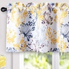 image:imageDriftAway Acacia Floral Blossom Watercolor Printed 100 Percent Blackout Thermal Insulated Window Curtain Valance Rod Pocket Single 52 Inch by 24 Inch Plus 2 Inch Header GrayYellow