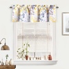 image:imageDriftAway Acacia Floral Blossom Watercolor Printed 100 Percent Blackout Thermal Insulated Window Curtain Valance Rod Pocket Single 52 Inch by 24 Inch Plus 2 Inch Header GrayYellow