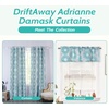 image:imageDriftAway Adrianne Damask and Floral Pattern Window Curtain Valance 52 Inch by 20 Inch Beige and GrayAdrianneteal