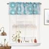 image:imageDriftAway Adrianne Damask and Floral Pattern Window Curtain Valance 52 Inch by 20 Inch Beige and GrayAdrianneteal
