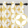 image:imageDriftAway Amelia Thermal Blackout Room Darkening Grommet Window Curtains Retro Geo Pattern Round Circle Star Print Set of 2 Panels Each 52 Inch by 84 Inch YellowYellow
