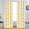 image:imageDriftAway Amelia Thermal Blackout Room Darkening Grommet Window Curtains Retro Geo Pattern Round Circle Star Print Set of 2 Panels Each 52 Inch by 84 Inch YellowYellow