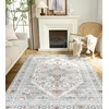 image:imageDriftAway Area Rug 5x7 Washable Rugs for Living Room Non Slip Rubber Backing Low Pile Non Shedding Carpet Friendly Boho Foldable Vintage Rugs for Bedroom Dining Room Natural Gray BrickNaturalGrayBrick