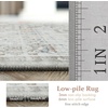 image:imageDriftAway Area Rug 5x7 Washable Rugs for Living Room Non Slip Rubber Backing Low Pile Non Shedding Carpet Friendly Boho Foldable Vintage Rugs for Bedroom Dining Room Natural Gray BrickPink