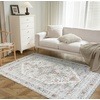image:imageDriftAway Area Rug 5x7 Washable Rugs for Living Room Non Slip Rubber Backing Low Pile Non Shedding Carpet Friendly Boho Foldable Vintage Rugs for Bedroom Dining Room Natural Gray BrickNaturalGrayBrick