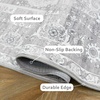 image:imageDriftAway Area Rug 5x7 Washable Rugs for Living Room Non Slip Rubber Backing Low Pile Non Shedding Carpet Friendly Boho Foldable Vintage Rugs for Bedroom Dining Room Natural Gray BrickGrey
