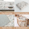 image:imageDriftAway Area Rug 5x7 Washable Rugs for Living Room Non Slip Rubber Backing Low Pile Non Shedding Carpet Friendly Boho Foldable Vintage Rugs for Bedroom Dining Room Natural Gray BrickNaturalGrayBrick