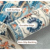 image:imageDriftAway Area Rug 5x7 Washable Rugs for Living Room Non Slip Rubber Backing Low Pile Non Shedding Carpet Friendly Boho Foldable Vintage Rugs for Bedroom Dining Room Natural Gray BrickBlueOrange