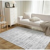 image:imageDriftAway Area Rug 5x7 Washable Rugs for Living Room Non Slip Rubber Backing Low Pile Non Shedding Carpet Friendly Boho Foldable Vintage Rugs for Bedroom Dining Room Natural Gray BrickLight GrayWhite