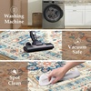 image:imageDriftAway Area Rug 5x7 Washable Rugs for Living Room Non Slip Rubber Backing Low Pile Non Shedding Carpet Friendly Boho Foldable Vintage Rugs for Bedroom Dining Room Natural Gray BrickBlueOrange