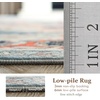 image:imageDriftAway Area Rug 5x7 Washable Rugs for Living Room Non Slip Rubber Backing Low Pile Non Shedding Carpet Friendly Boho Foldable Vintage Rugs for Bedroom Dining Room Natural Gray BrickBlueOrange