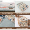 image:imageDriftAway Area Rug 5x7 Washable Rugs for Living Room Non Slip Rubber Backing Low Pile Non Shedding Carpet Friendly Boho Foldable Vintage Rugs for Bedroom Dining Room Natural Gray BrickBlueOrange