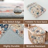 image:imageDriftAway Area Rug 5x7 Washable Rugs for Living Room Non Slip Rubber Backing Low Pile Non Shedding Carpet Friendly Boho Foldable Vintage Rugs for Bedroom Dining Room Natural Gray BrickBlueOrange