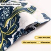 image:imageDriftAway Bird Tree Floral Flower Leaf Lined Thermal Insulated Energy Saving Window Curtain Valance for Living Room Bedroom Kitchen 2 Layer Rod Pocket 52 Inch by 18 Inch Plus 2 Inch Header NavyNavy