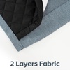 image:imageDriftAway Blackout Soundproof Thermal Insulated Linen Textured Curtains with Quilted Thermal Lining for Cold and Heat Blocking Noise Reducing Daytime Sleep 1 PC 52 Inches by 96 Inches RedDusty Blue