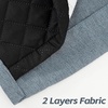 image:imageDriftAway Blackout Soundproof Thermal Insulated Linen Textured Curtains with Quilted Thermal Lining for Cold and Heat Blocking Noise Reducing Daytime Sleep 1 PC 52 Inches by 96 Inches RedDusty Blue