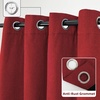 image:imageDriftAway Blackout Soundproof Thermal Insulated Linen Textured Curtains with Quilted Thermal Lining for Cold and Heat Blocking Noise Reducing Daytime Sleep 1 PC 52 Inches by 96 Inches RedRed