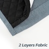 image:imageDriftAway Blackout Soundproof Thermal Insulated Linen Textured Curtains with Quilted Thermal Lining for Cold and Heat Blocking Noise Reducing Daytime Sleep 1 PC 52 Inches by 96 Inches RedDusty Blue