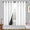 image:imageDriftAway Blackout Soundproof Thermal Insulated Linen Textured Curtains with Quilted Thermal Lining for Cold and Heat Blocking Noise Reducing Daytime Sleep 1 PC 52 Inches by 96 Inches RedWhite