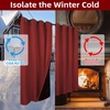 image:imageDriftAway Blackout Soundproof Thermal Insulated Linen Textured Curtains with Quilted Thermal Lining for Cold and Heat Blocking Noise Reducing Daytime Sleep 1 PC 52 Inches by 96 Inches RedRed
