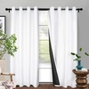 image:imageDriftAway Blackout Soundproof Thermal Insulated Linen Textured Curtains with Quilted Thermal Lining for Cold and Heat Blocking Noise Reducing Daytime Sleep 1 PC 52 Inches by 96 Inches RedWhite