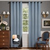 image:imageDriftAway Blackout Soundproof Thermal Insulated Linen Textured Curtains with Quilted Thermal Lining for Cold and Heat Blocking Noise Reducing Daytime Sleep 1 PC 52 Inches by 96 Inches RedDusty Blue