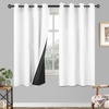 image:imageDriftAway Blackout Soundproof Thermal Insulated Linen Textured Curtains with Quilted Thermal Lining for Cold and Heat Blocking Noise Reducing Daytime Sleep 1 PC 52 Inches by 96 Inches RedWhite