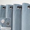 image:imageDriftAway Blackout Soundproof Thermal Insulated Linen Textured Curtains with Quilted Thermal Lining for Cold and Heat Blocking Noise Reducing Daytime Sleep 1 PC 52 Inches by 96 Inches RedDusty Blue