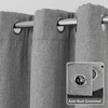 image:imageDriftAway Blackout Soundproof Thermal Insulated Linen Textured Curtains with Quilted Thermal Lining for Cold and Heat Blocking Noise Reducing Daytime Sleep 1 PC 52 Inches by 96 Inches RedGrey