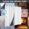 image:imageDriftAway Blackout Soundproof Thermal Insulated Linen Textured Curtains with Quilted Thermal Lining for Cold and Heat Blocking Noise Reducing Daytime Sleep 1 PC 52 Inches by 96 Inches RedWhite
