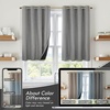 image:imageDriftAway Blackout Soundproof Thermal Insulated Linen Textured Curtains with Quilted Thermal Lining for Cold and Heat Blocking Noise Reducing Daytime Sleep 1 PC 52 Inches by 96 Inches RedGrey