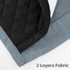image:imageDriftAway Blackout Soundproof Thermal Insulated Linen Textured Curtains with Quilted Thermal Lining for Cold and Heat Blocking Noise Reducing Daytime Sleep 1 PC 52 Inches by 96 Inches RedDusty Blue