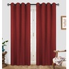 image:imageDriftAway Blackout Soundproof Thermal Insulated Linen Textured Curtains with Quilted Thermal Lining for Cold and Heat Blocking Noise Reducing Daytime Sleep 1 PC 52 Inches by 96 Inches RedRed