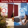 image:imageDriftAway Blackout Soundproof Thermal Insulated Linen Textured Curtains with Quilted Thermal Lining for Cold and Heat Blocking Noise Reducing Daytime Sleep 1 PC 52 Inches by 96 Inches RedRed