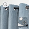 image:imageDriftAway Blackout Soundproof Thermal Insulated Linen Textured Curtains with Quilted Thermal Lining for Cold and Heat Blocking Noise Reducing Daytime Sleep 1 PC 52 Inches by 96 Inches RedDusty Blue