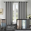 image:imageDriftAway Blackout Soundproof Thermal Insulated Linen Textured Curtains with Quilted Thermal Lining for Cold and Heat Blocking Noise Reducing Daytime Sleep 1 PC 52 Inches by 96 Inches RedGrey