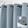 image:imageDriftAway Blackout Soundproof Thermal Insulated Linen Textured Curtains with Quilted Thermal Lining for Cold and Heat Blocking Noise Reducing Daytime Sleep 1 PC 52 Inches by 96 Inches RedDusty Blue