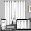 image:imageDriftAway Blackout Soundproof Thermal Insulated Linen Textured Curtains with Quilted Thermal Lining for Cold and Heat Blocking Noise Reducing Daytime Sleep 1 PC 52 Inches by 96 Inches RedWhite