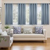 image:imageDriftAway Blackout Soundproof Thermal Insulated Linen Textured Curtains with Quilted Thermal Lining for Cold and Heat Blocking Noise Reducing Daytime Sleep 1 PC 52 Inches by 96 Inches RedDusty Blue