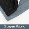 image:imageDriftAway Blackout Soundproof Thermal Insulated Linen Textured Curtains with Quilted Thermal Lining for Cold and Heat Blocking Noise Reducing Daytime Sleep 1 PC 52 Inches by 96 Inches RedDusty Blue