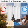image:imageDriftAway Blackout Soundproof Thermal Insulated Linen Textured Curtains with Quilted Thermal Lining for Cold and Heat Blocking Noise Reducing Daytime Sleep 1 PC 52 Inches by 96 Inches RedWhite