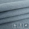 image:imageDriftAway Blackout Soundproof Thermal Insulated Linen Textured Curtains with Quilted Thermal Lining for Cold and Heat Blocking Noise Reducing Daytime Sleep 1 PC 52 Inches by 96 Inches RedDusty Blue