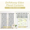 image:imageDriftAway Blossom Abstract Floral Ink Painting Lined Window Curtain Valance Rod Pocket 2 Layer 52 Inch by 18 Inch Plus 2 Inch Header YellowGray Yellow