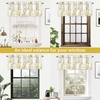 image:imageDriftAway Blossom Abstract Floral Ink Painting Lined Window Curtain Valance Rod Pocket 2 Layer 52 Inch by 18 Inch Plus 2 Inch Header YellowYellow