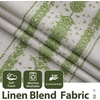 image:imageDriftAway Boho Linen Blackout Curtains Double Layer Thermal Insulated Farmhouse Vintage Geo Retro Square Printed Pattern Lined Drapes for Living Room Bedroom 84 Inches Long Back Tab 2 Panels RedKnitting Trim Loden Green